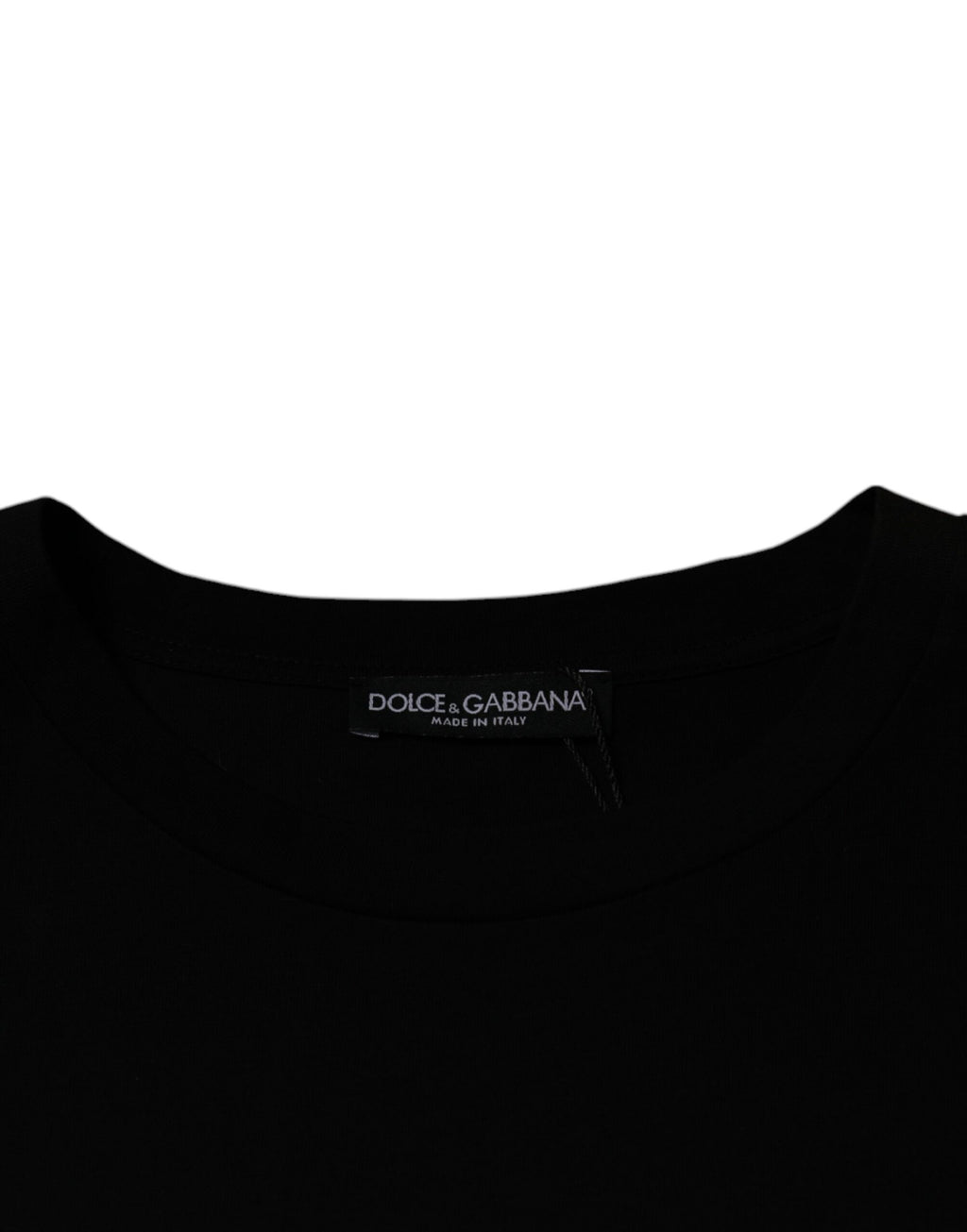 Dolce & Gabbana Black Crew Neck Short Sleeve T-shirt - Eljoys Fashion 