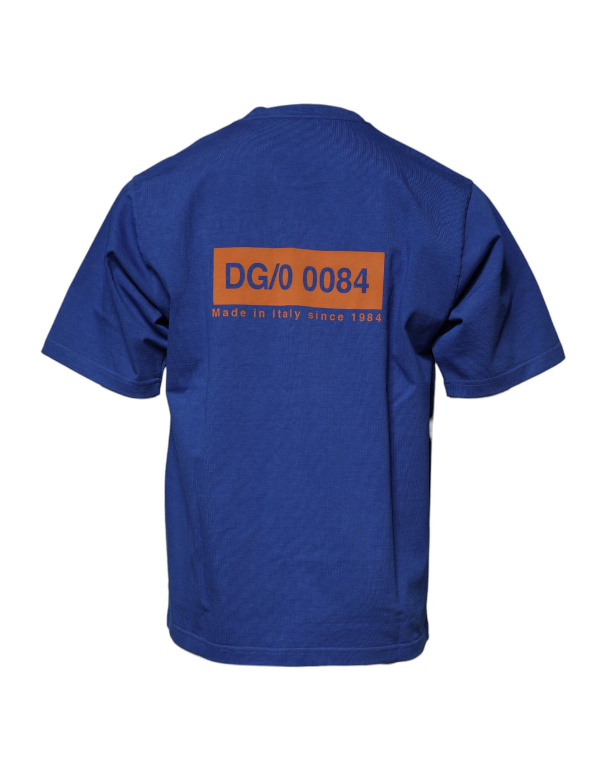 Dolce & Gabbana Blue Graphic Print Cotton Crew Neck T-shirt - Eljoys Fashion 