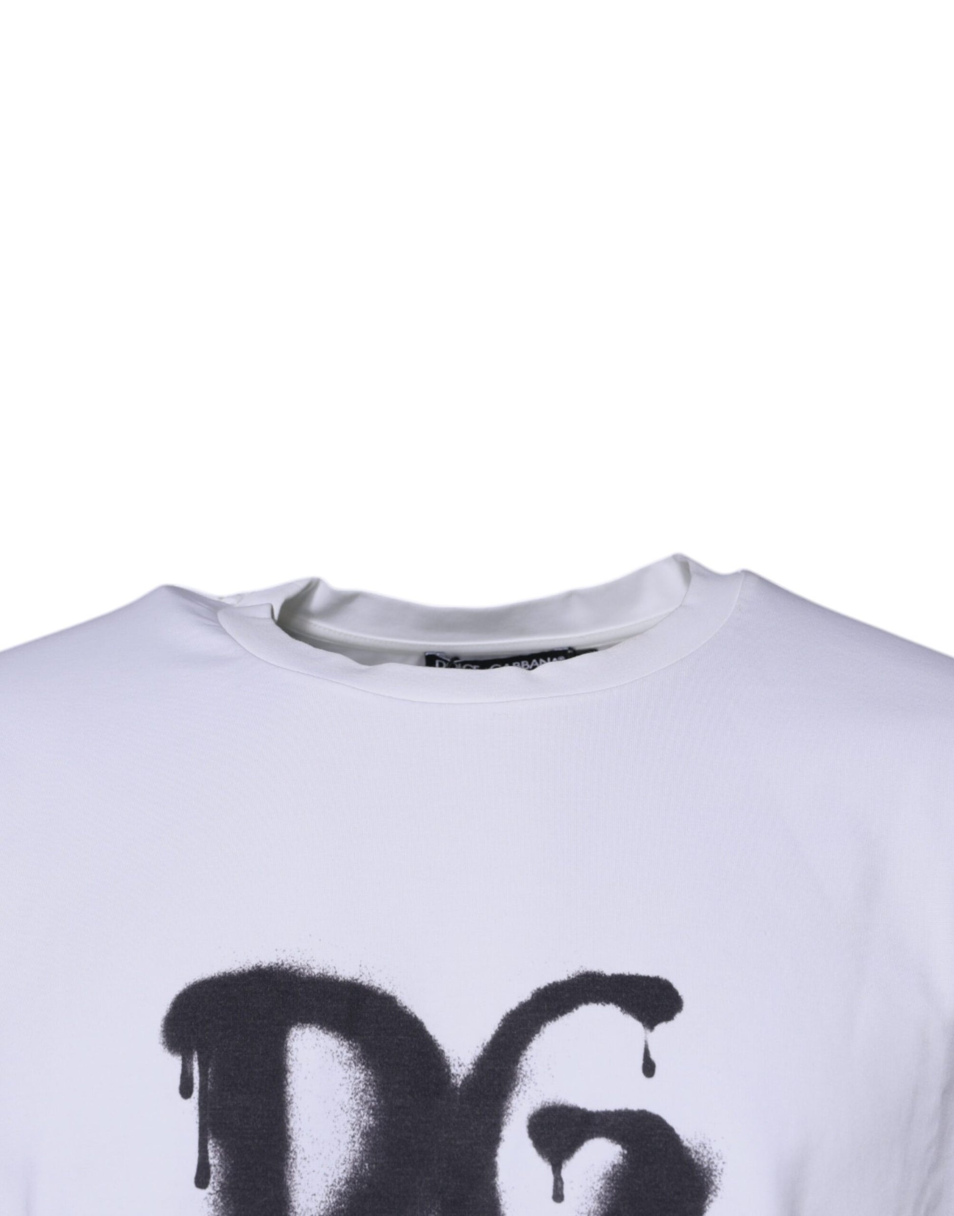 Dolce & Gabbana White DG Logo Cotton Crew Neck T-shirt Dolce & Gabbana