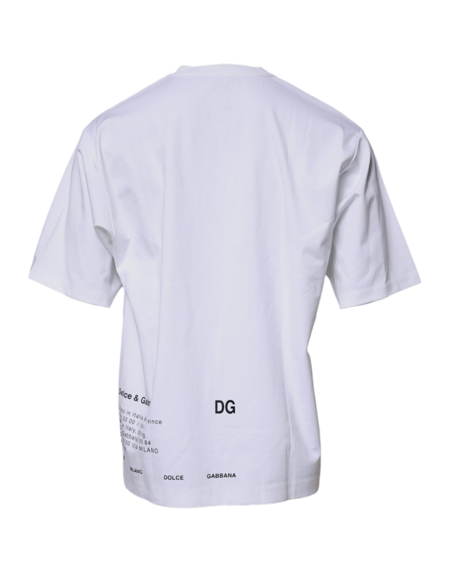 Dolce & Gabbana White DG Logo Cotton Crew Neck T-shirt Dolce & Gabbana