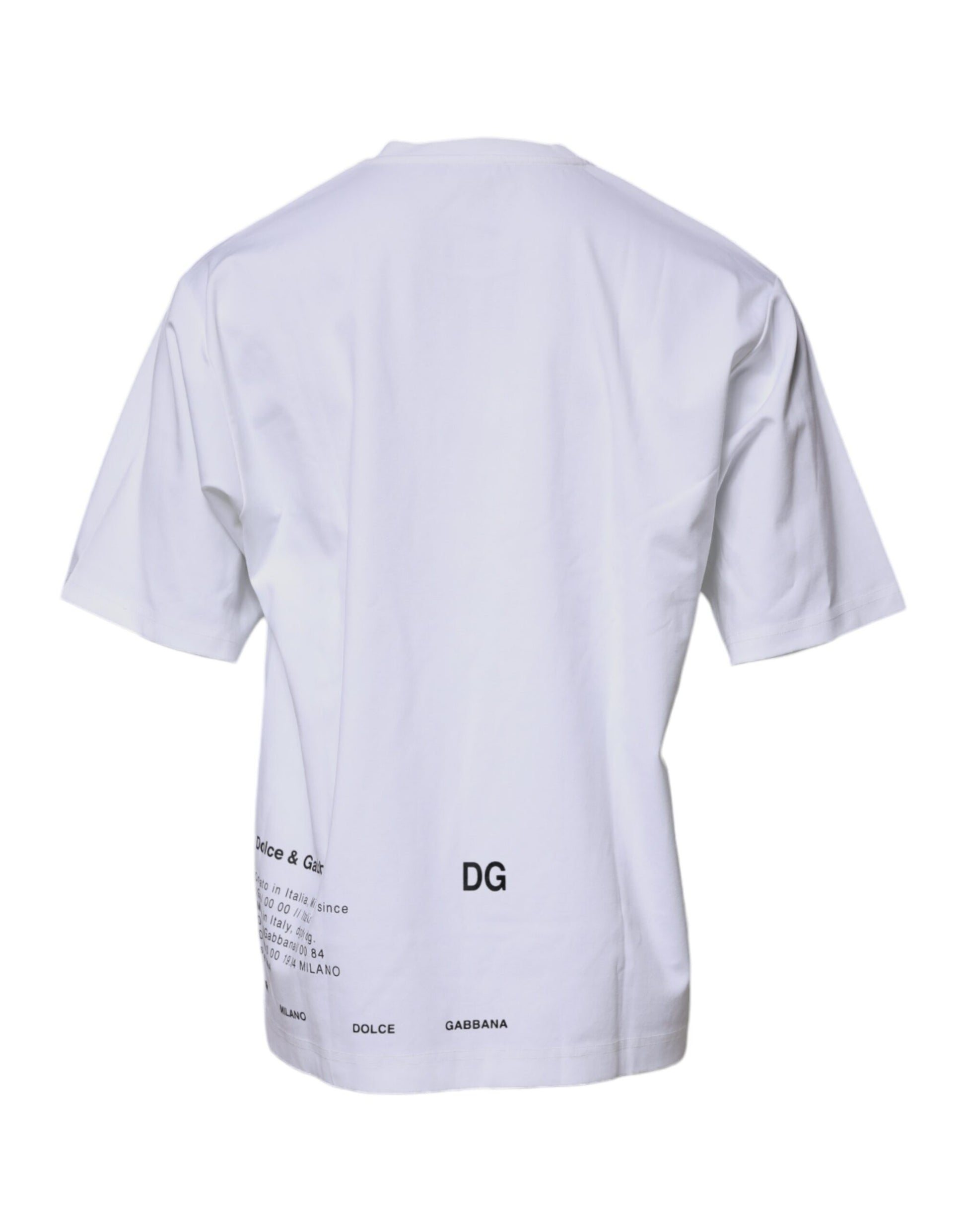 Dolce & Gabbana White DG Logo Cotton Crew Neck T-shirt Dolce & Gabbana