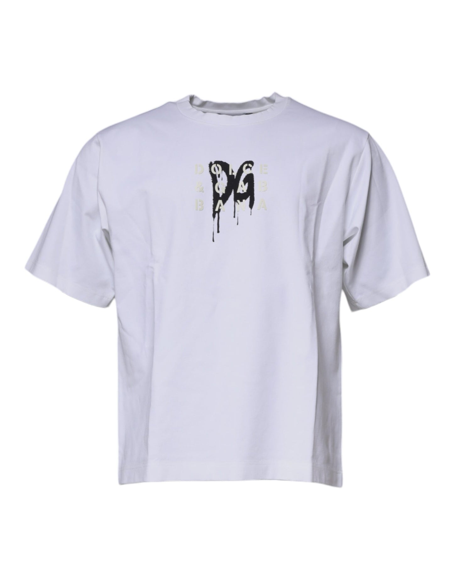 Dolce & Gabbana White DG Logo Cotton Crew Neck T-shirt Dolce & Gabbana