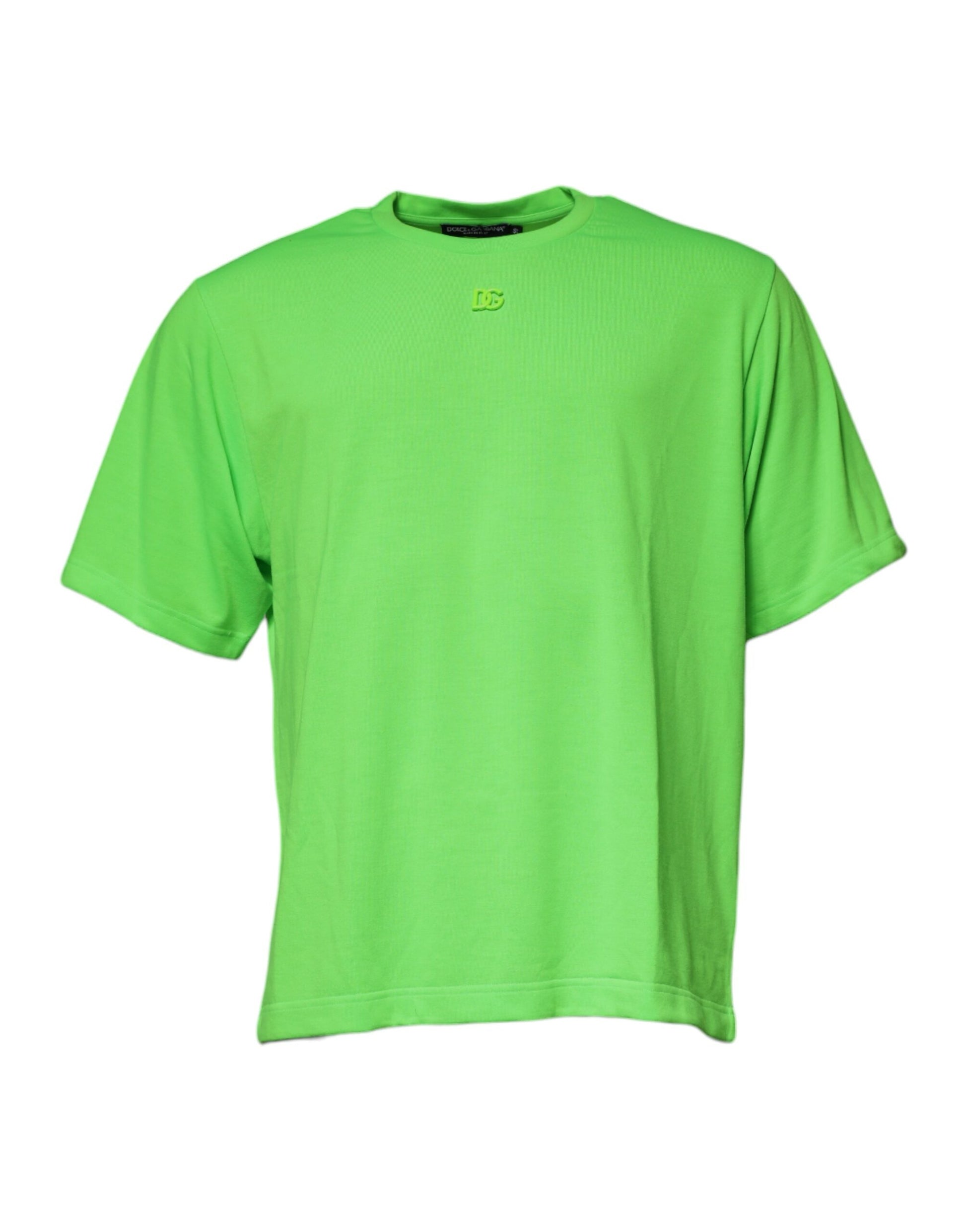 Dolce & Gabbana Green DG Logo Cotton Crew Neck T-shirt Dolce & Gabbana