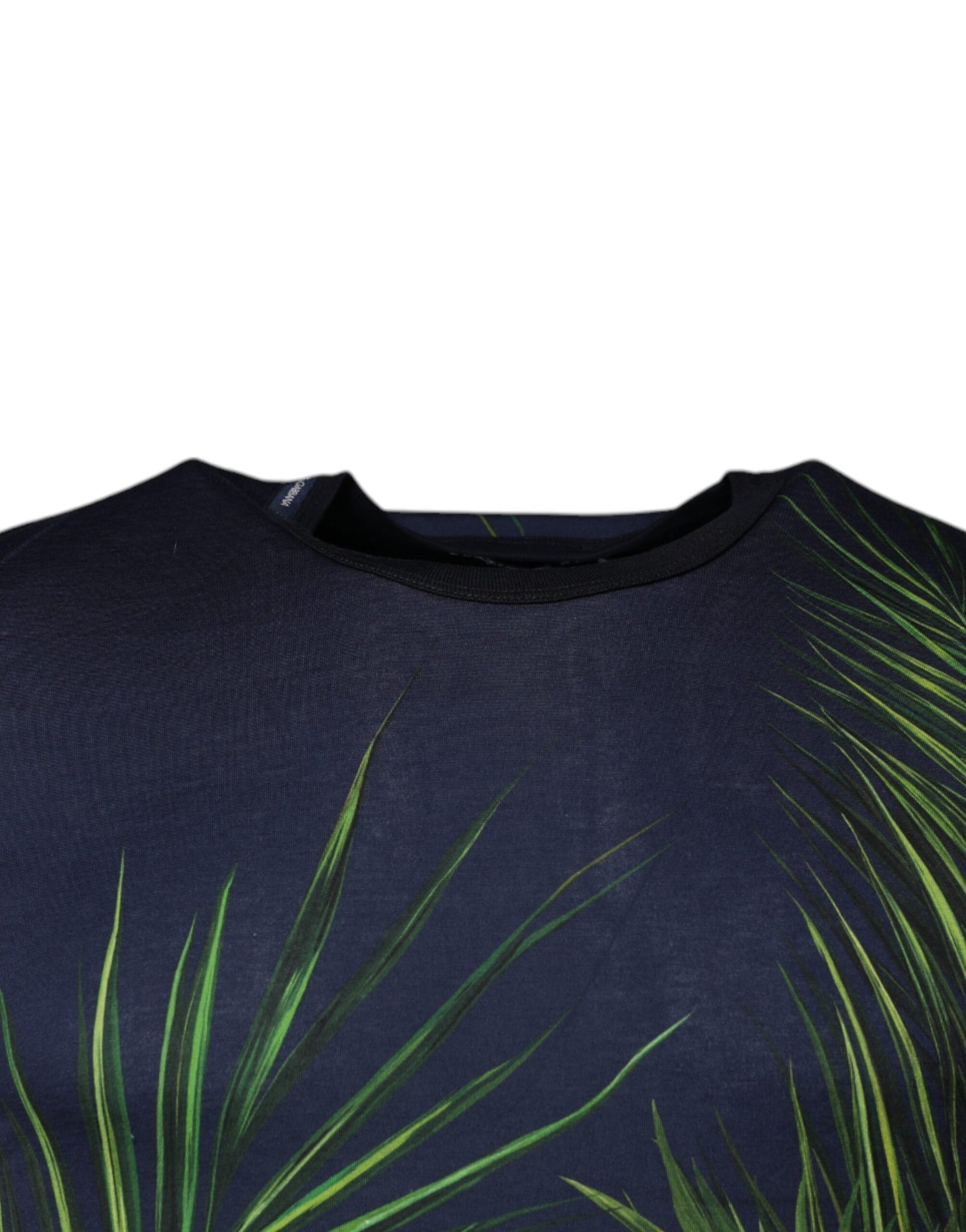 Dolce & Gabbana Blue Tree Print CrewNeck Short Sleeve T-shirt Dolce & Gabbana