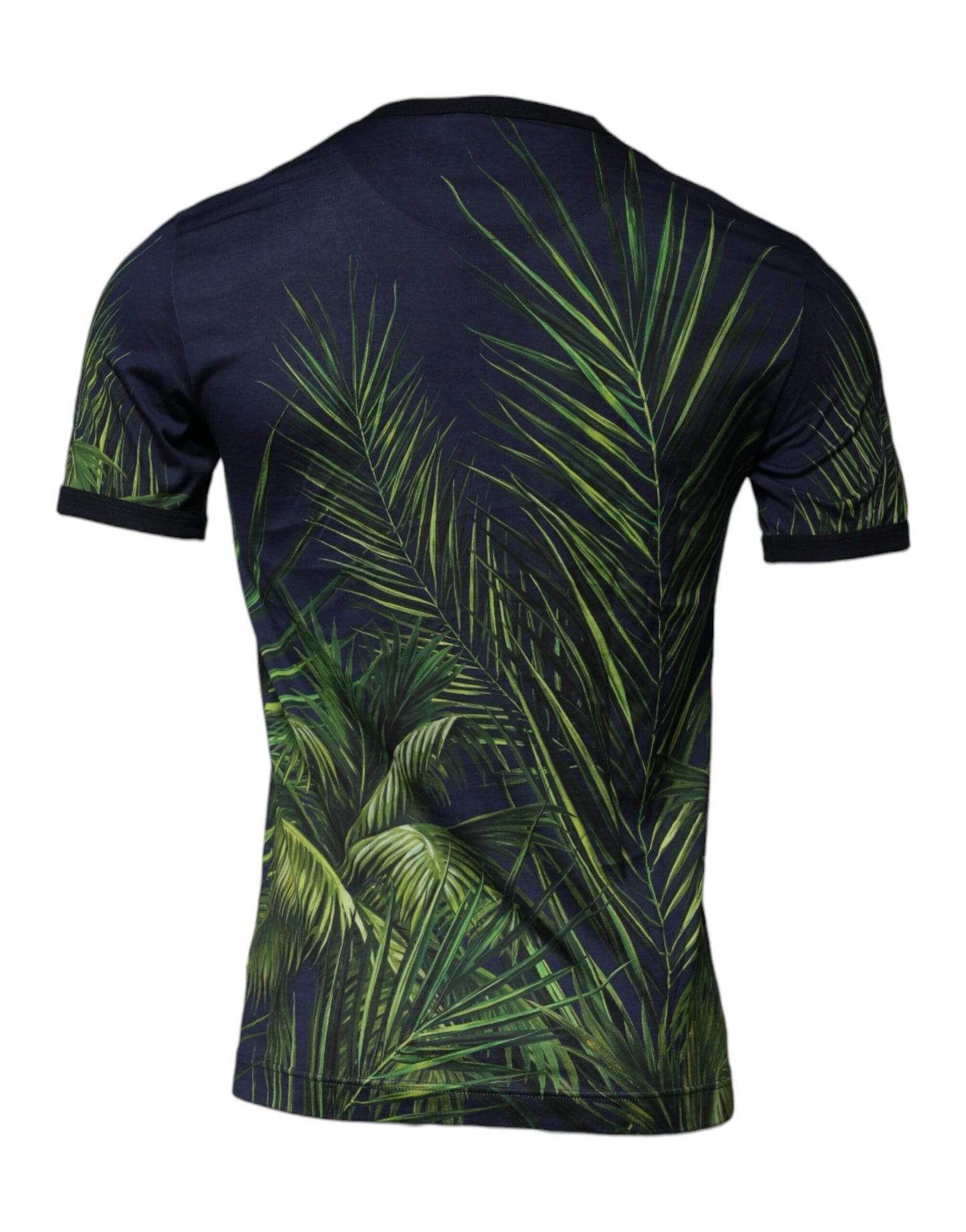 Dolce & Gabbana Blue Tree Print CrewNeck Short Sleeve T-shirt Dolce & Gabbana