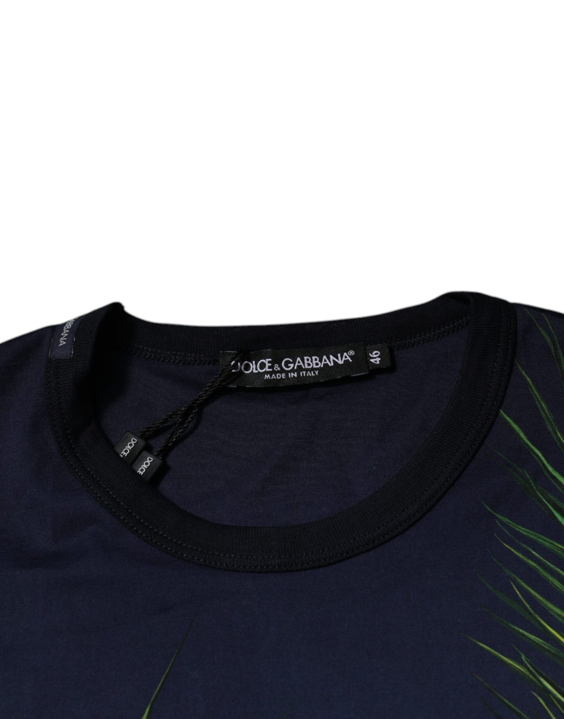 Dolce & Gabbana Blue Tree Print CrewNeck Short Sleeve T-shirt Dolce & Gabbana