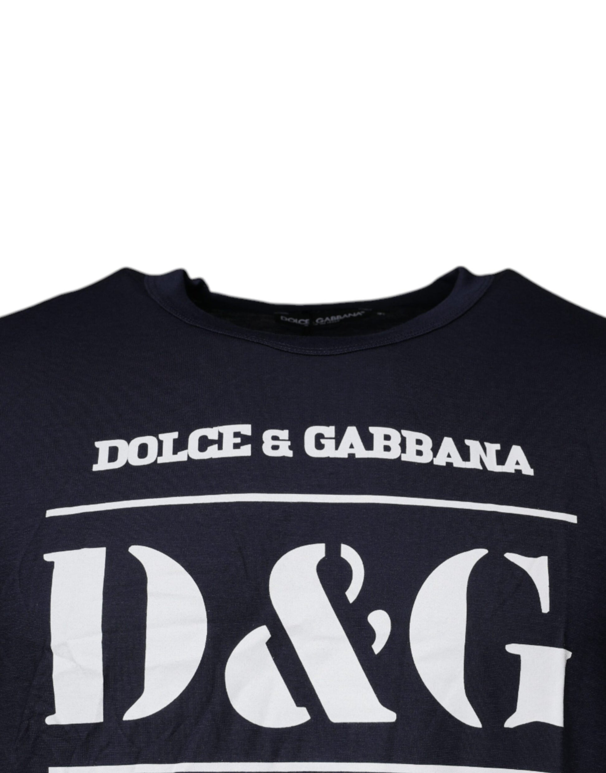 Dolce & Gabbana Blue D&G King Of Love Cotton Crew Neck T-shirt Dolce & Gabbana