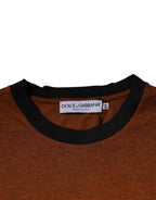 Dolce & Gabbana Brown DG Logo Cotton Crew Neck T-shirt - Eljoys Fashion 