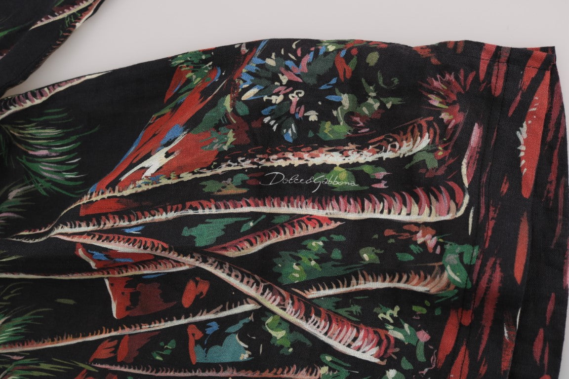 Dolce & Gabbana Black Volcano Sicily Short Sleeve T-Shirt