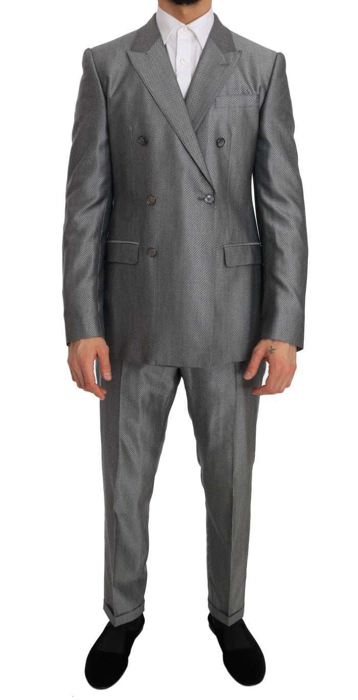 Dolce & Gabbana Black Stretch Crystal Bee Slim Fit Suit - Eljoys Fashion 