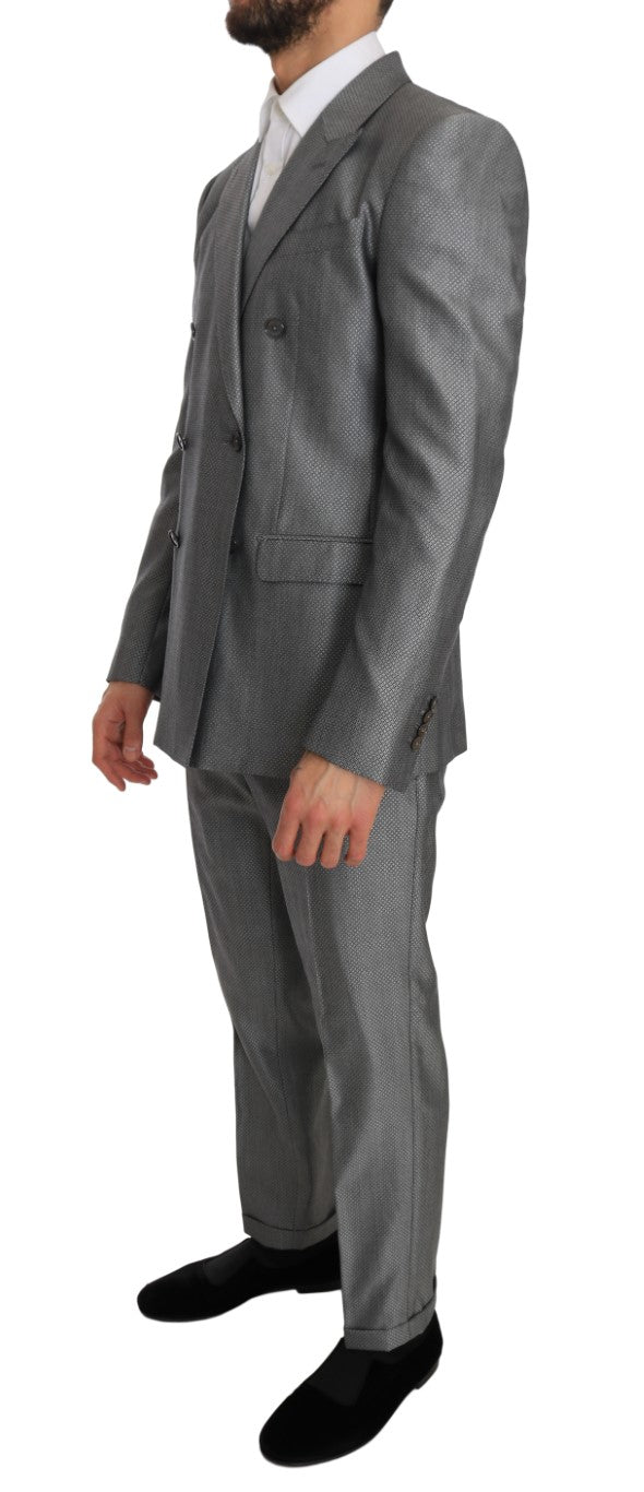 Dolce & Gabbana Black Stretch Crystal Bee Slim Fit Suit Dolce & Gabbana