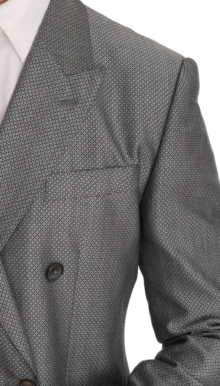 Dolce & Gabbana Black Stretch Crystal Bee Slim Fit Suit Dolce & Gabbana