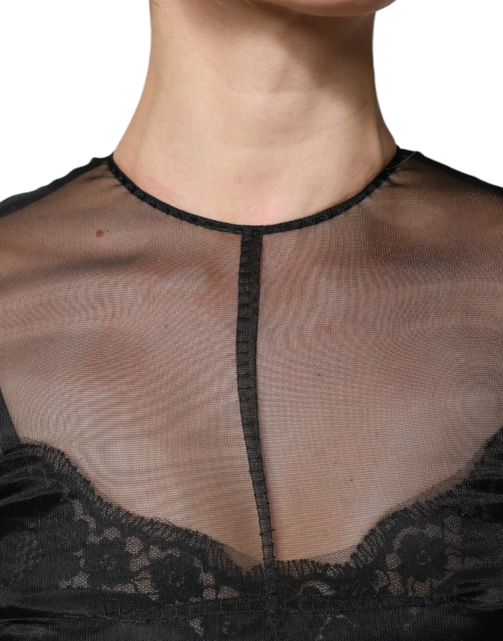 Dolce & Gabbana Black Tulle A-line Midi Cocktail Gown Dress - Eljoys Fashion 