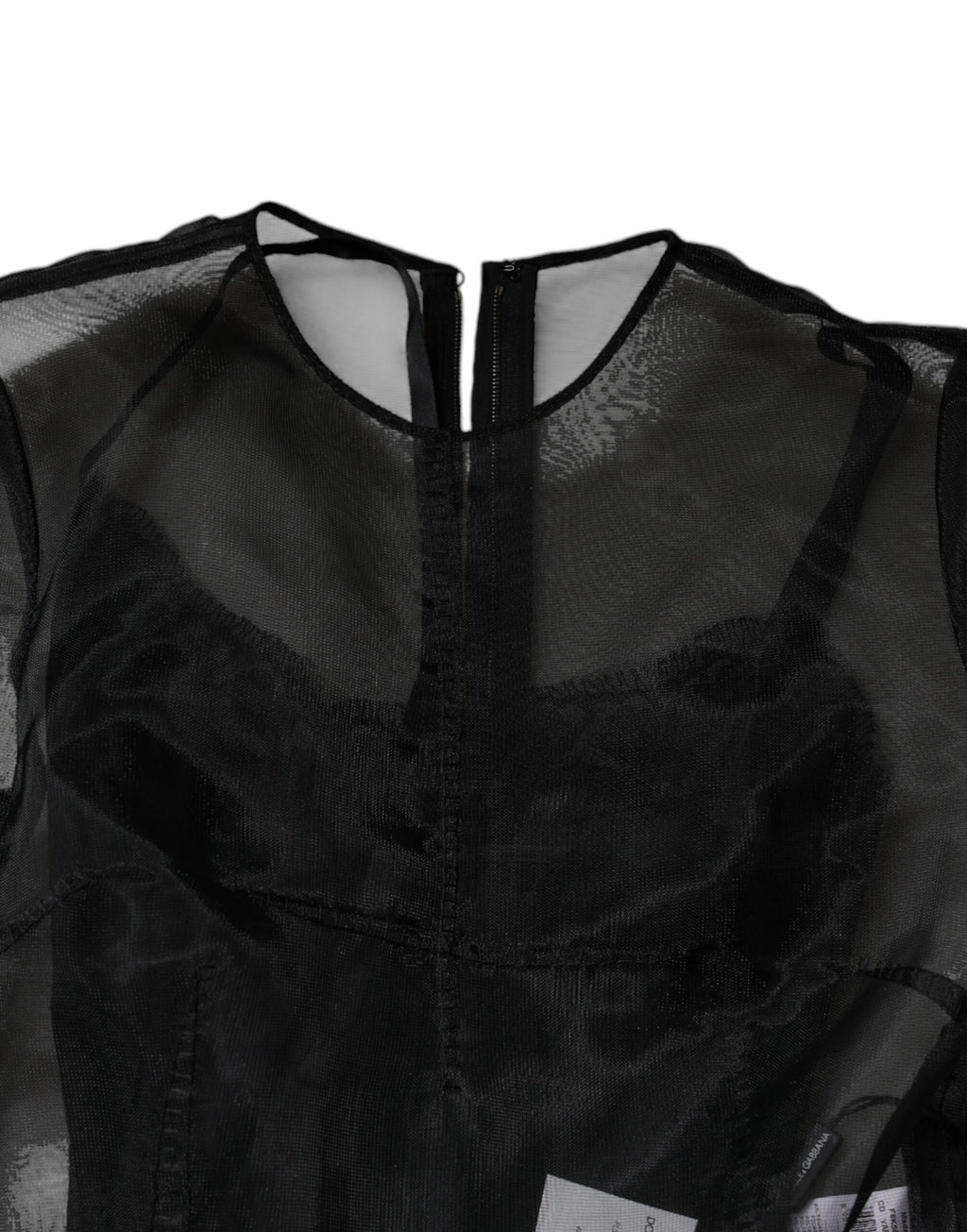 Dolce & Gabbana Black Tulle A-line Midi Cocktail Gown Dress - Eljoys Fashion 