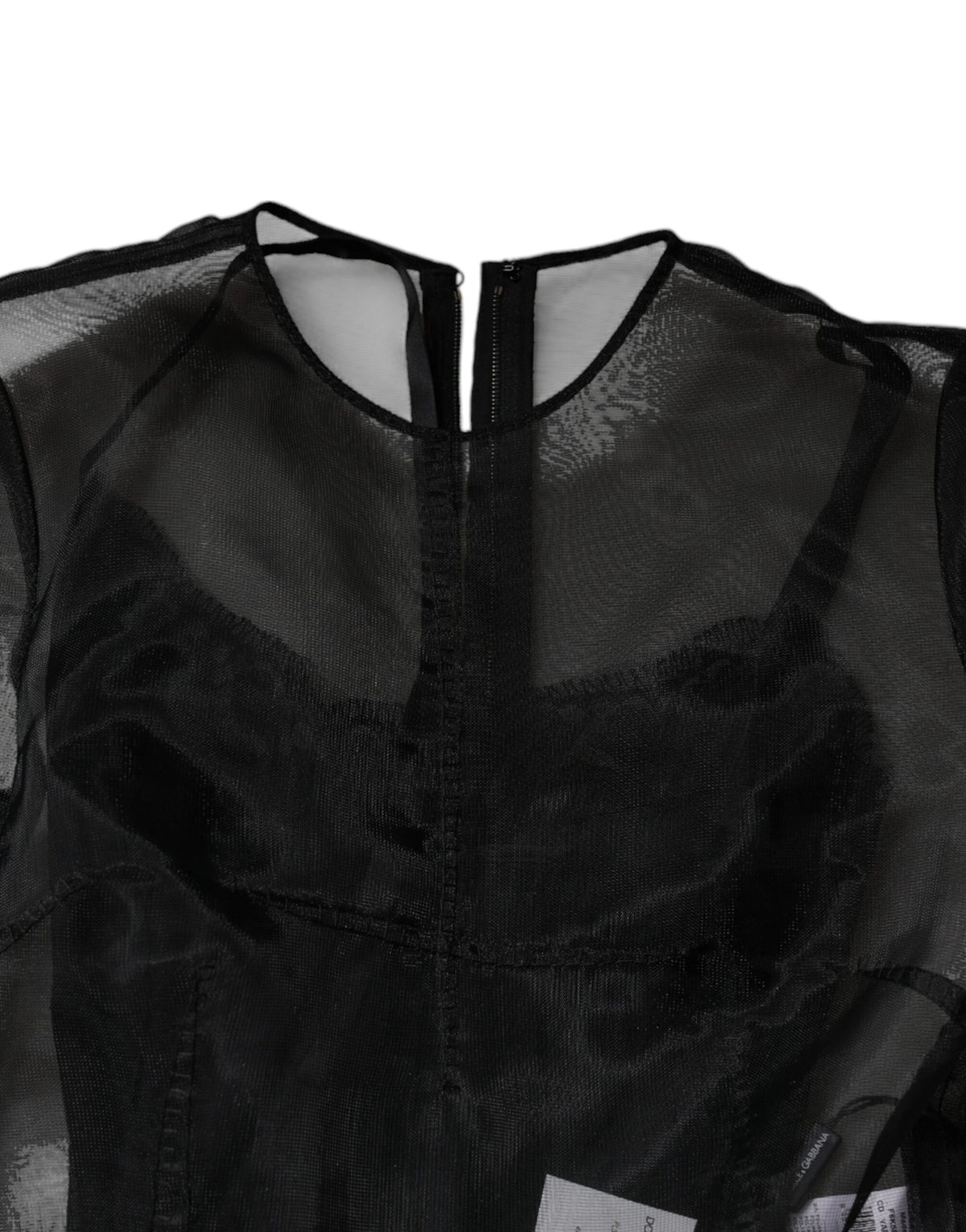 Dolce & Gabbana Black Tulle A-line Midi Cocktail Gown Dress - Eljoys Fashion 
