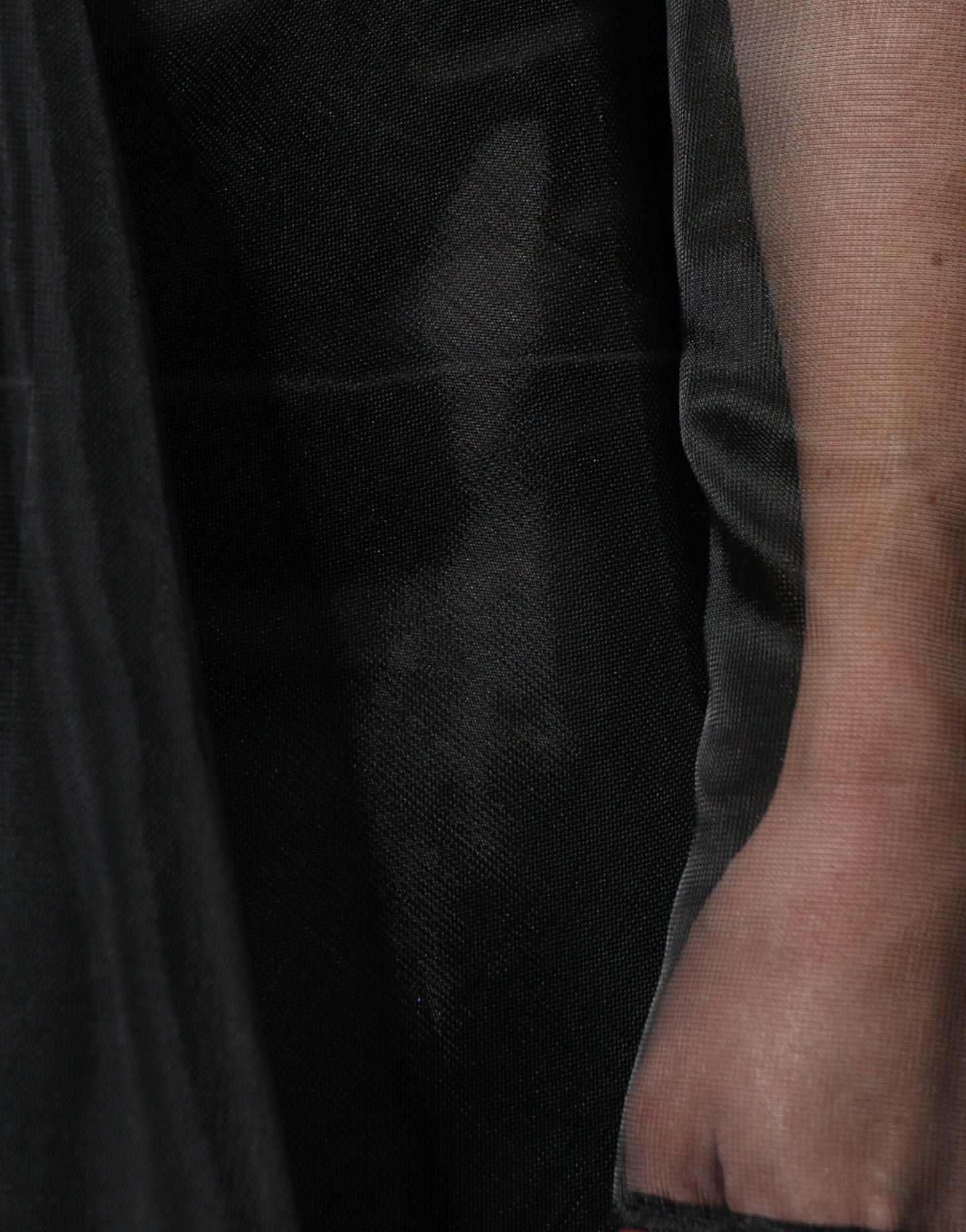 Dolce & Gabbana Black Tulle A-line Midi Cocktail Gown Dress Dolce & Gabbana