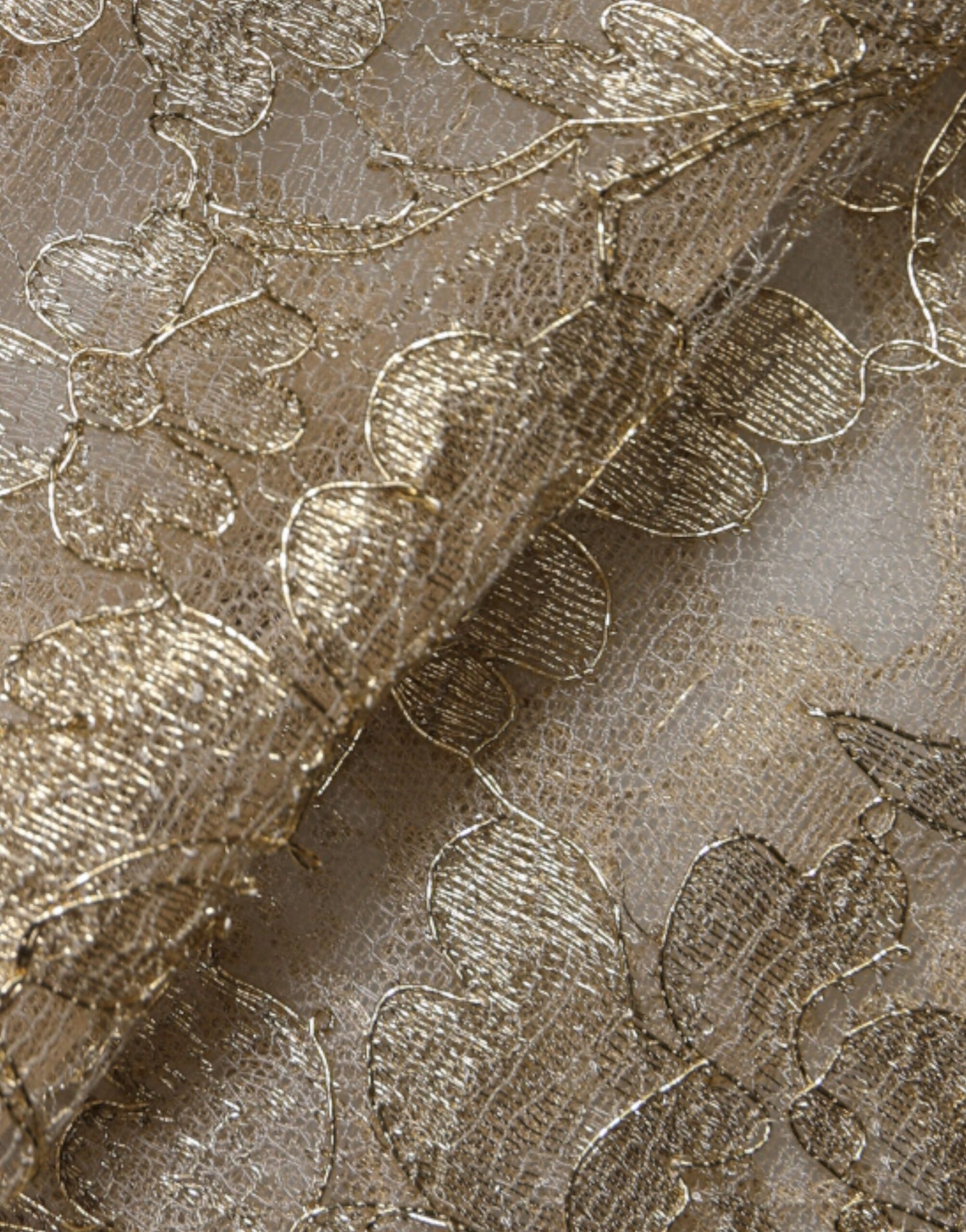 Dolce & Gabbana Gold Floral Lace A-line Sheath Mini Dress Dolce & Gabbana