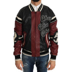 Dolce & Gabbana Leather Club Lounge Black Red Jacket