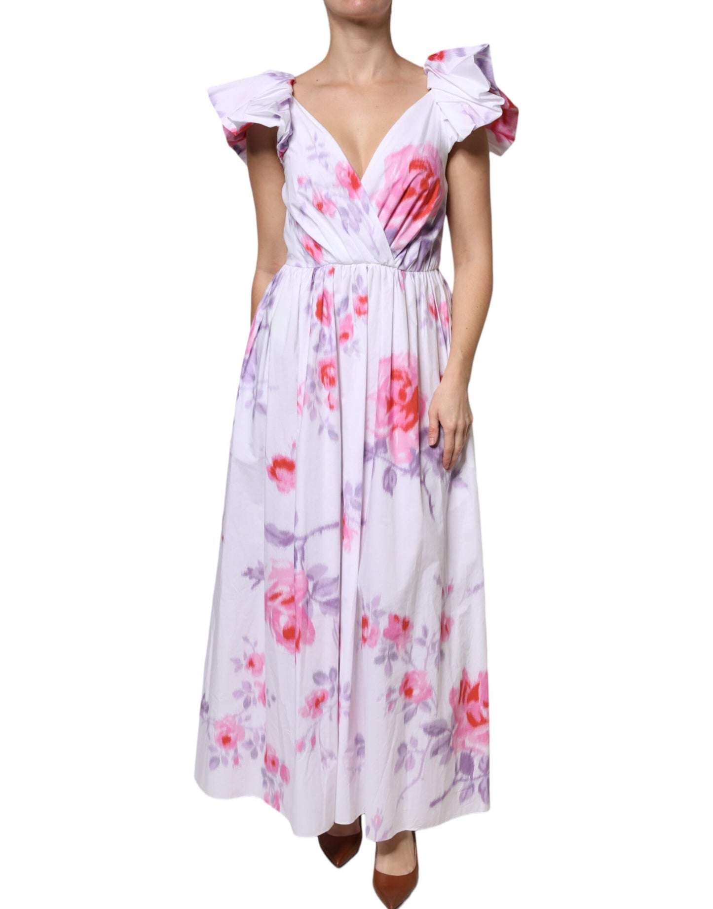 Philosophy White Floral Cotton Maxi Dress Philosophy