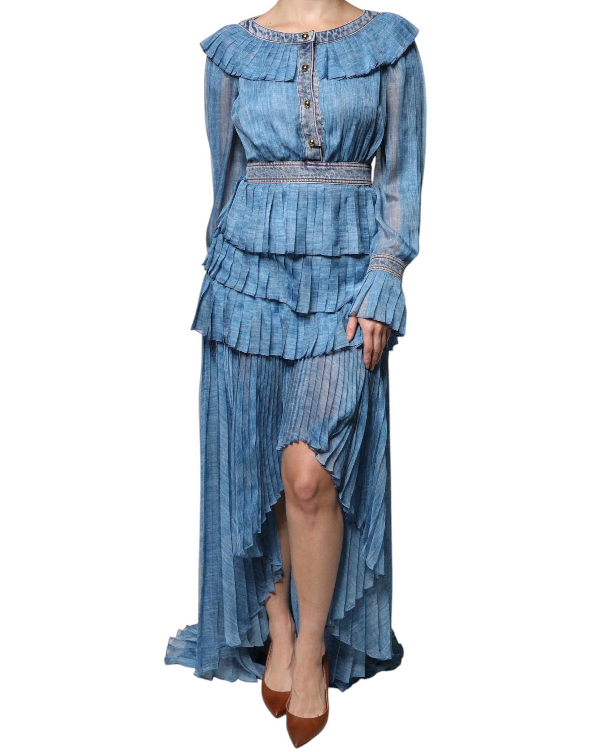 Philosophy Blue Layered Long Sleeve Dress Philosophy