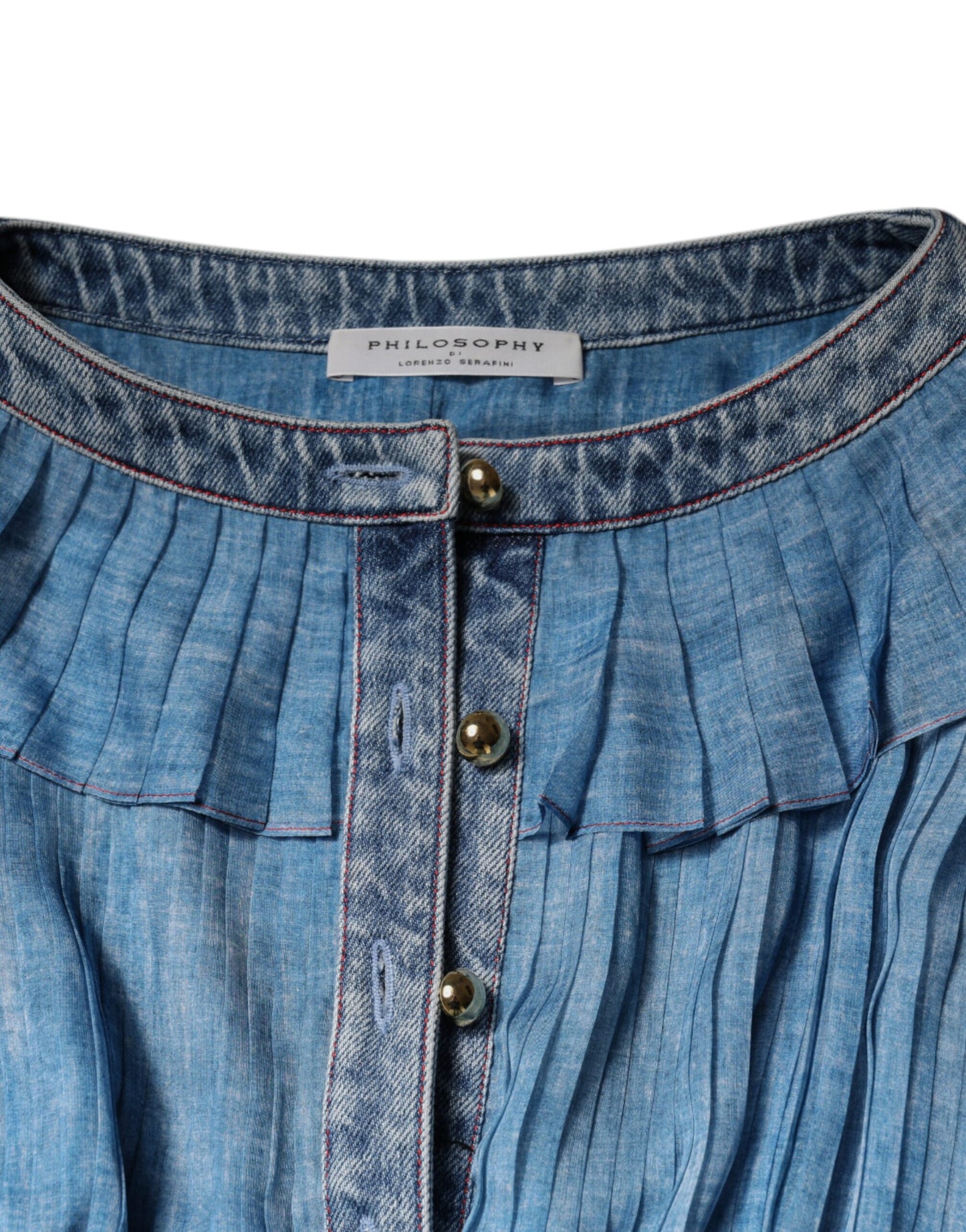 Philosophy Blue Layered Long Sleeve Dress Philosophy