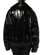 Dolce & Gabbana Black Polyester Button Down Blouson Jacket - Eljoys Fashion 