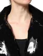 Dolce & Gabbana Black Polyester Button Down Blouson Jacket - Eljoys Fashion 