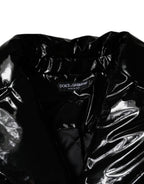 Dolce & Gabbana Black Polyester Button Down Blouson Jacket - Eljoys Fashion 