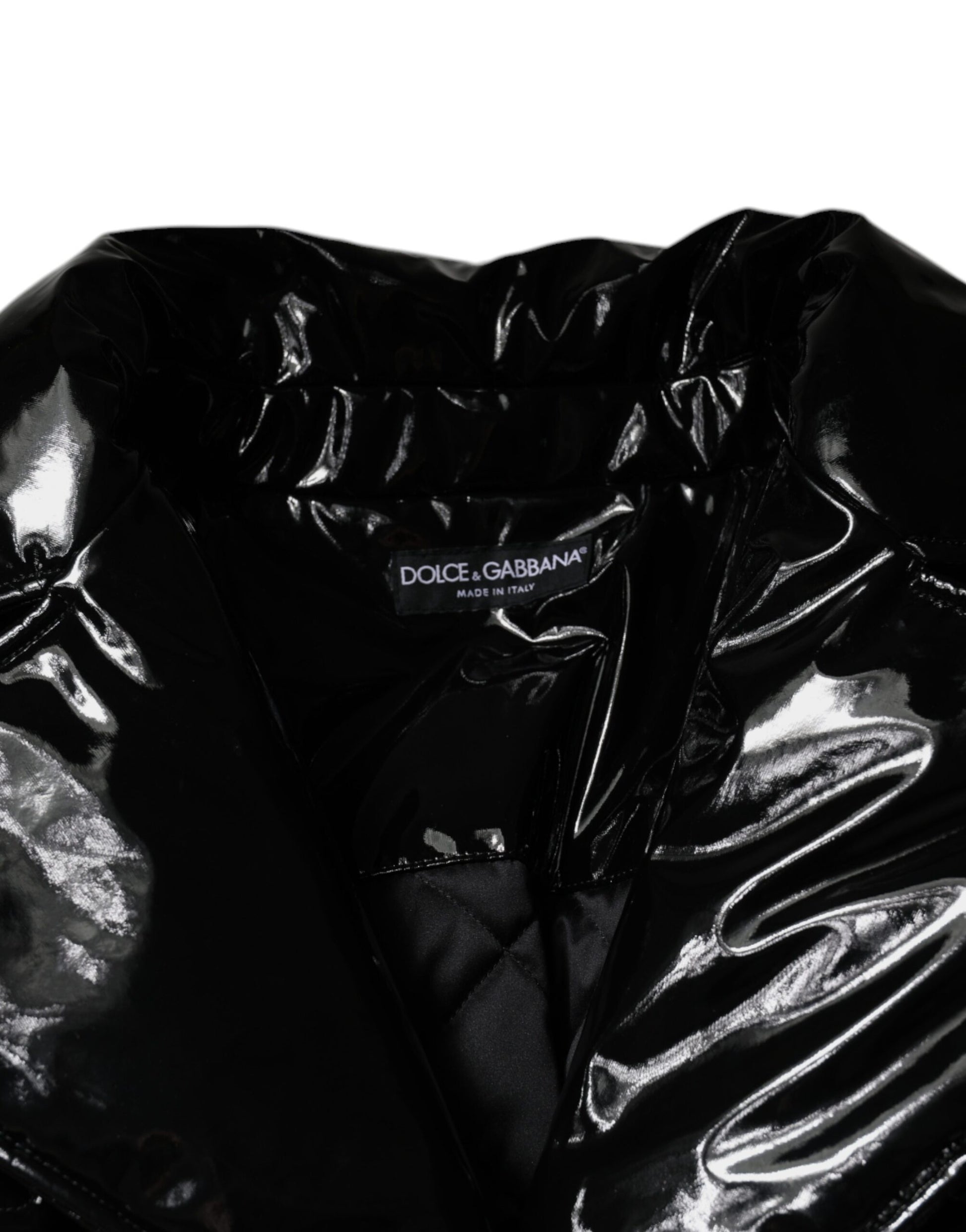 Dolce & Gabbana Black Polyester Button Down Blouson Jacket Dolce & Gabbana