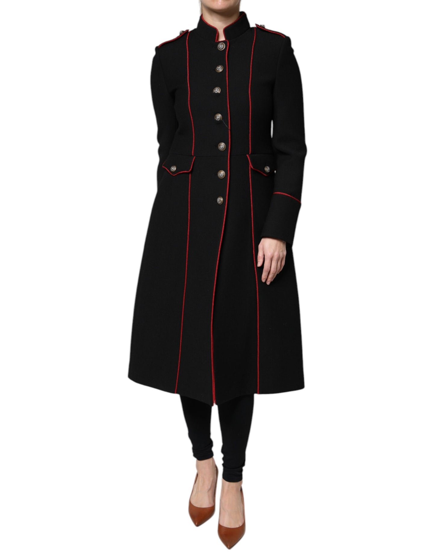 Dolce & Gabbana Black Single Breasted Trench Coat Jacket Dolce & Gabbana