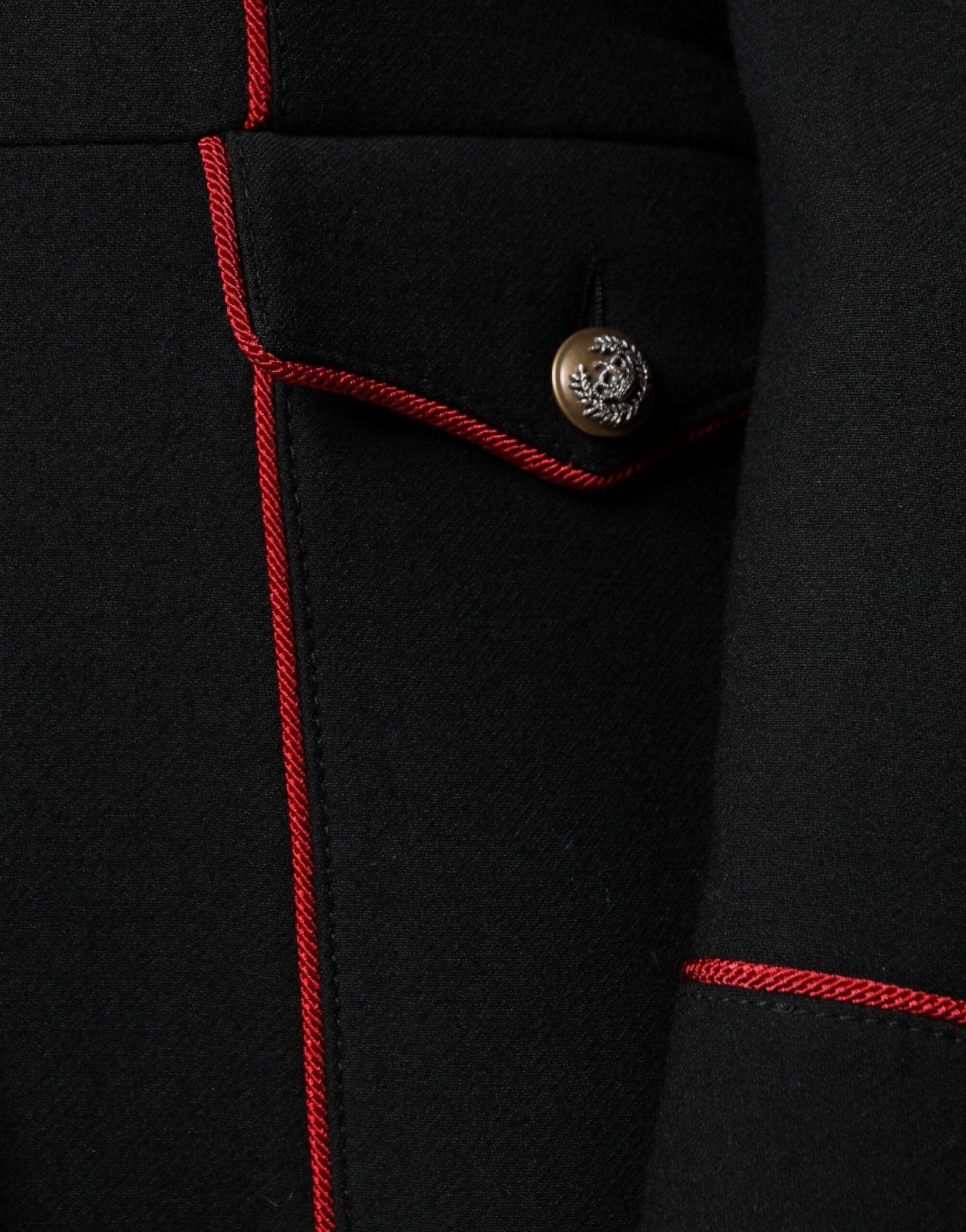 Dolce & Gabbana Black Single Breasted Trench Coat Jacket Dolce & Gabbana