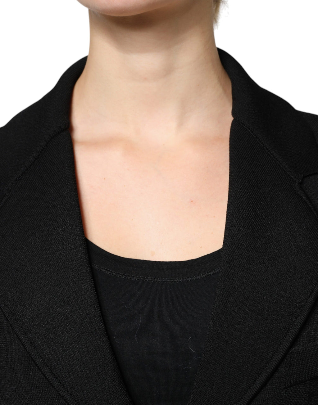 Dolce & Gabbana Black Viscose Single Breasted Blazer Jacket - Eljoys Fashion 