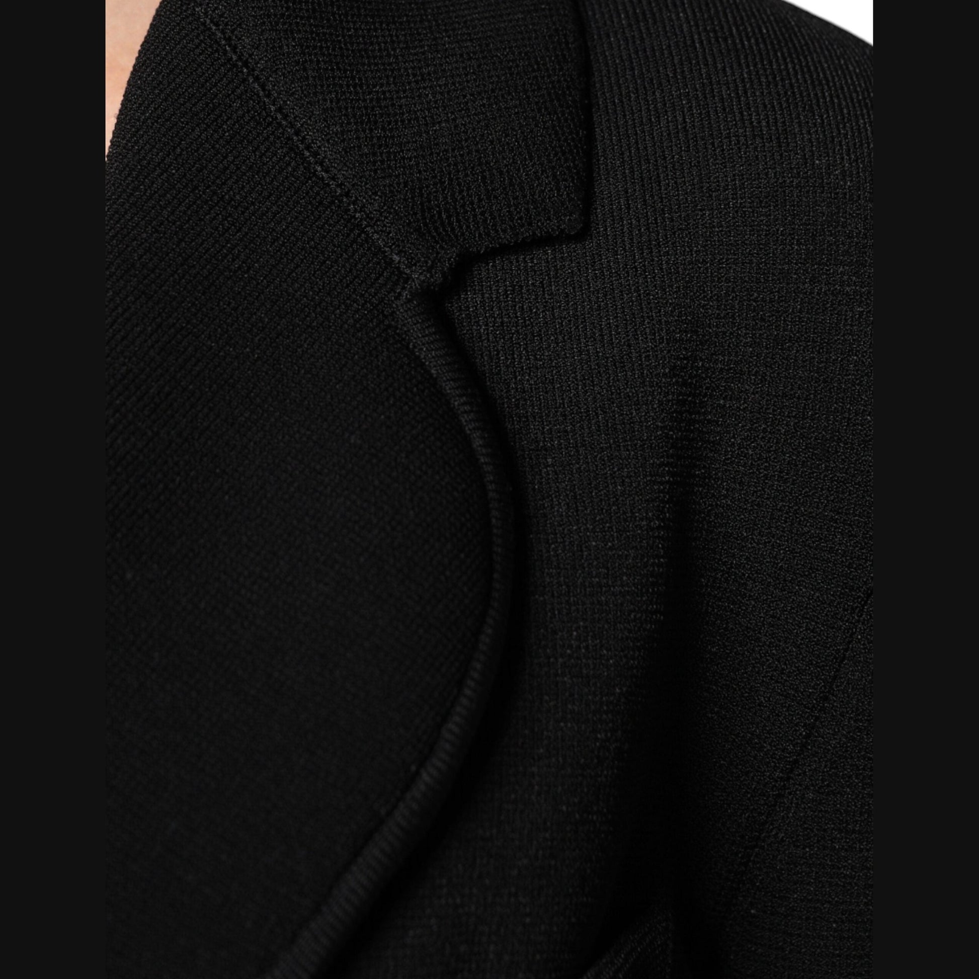 Dolce & Gabbana Black Viscose Single Breasted Blazer Jacket Dolce & Gabbana