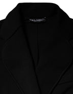 Dolce & Gabbana Black Viscose Single Breasted Blazer Jacket - Eljoys Fashion 