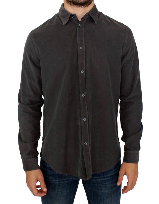 GF Ferre Green Button Front Cotton Casual Shirt GF Ferre