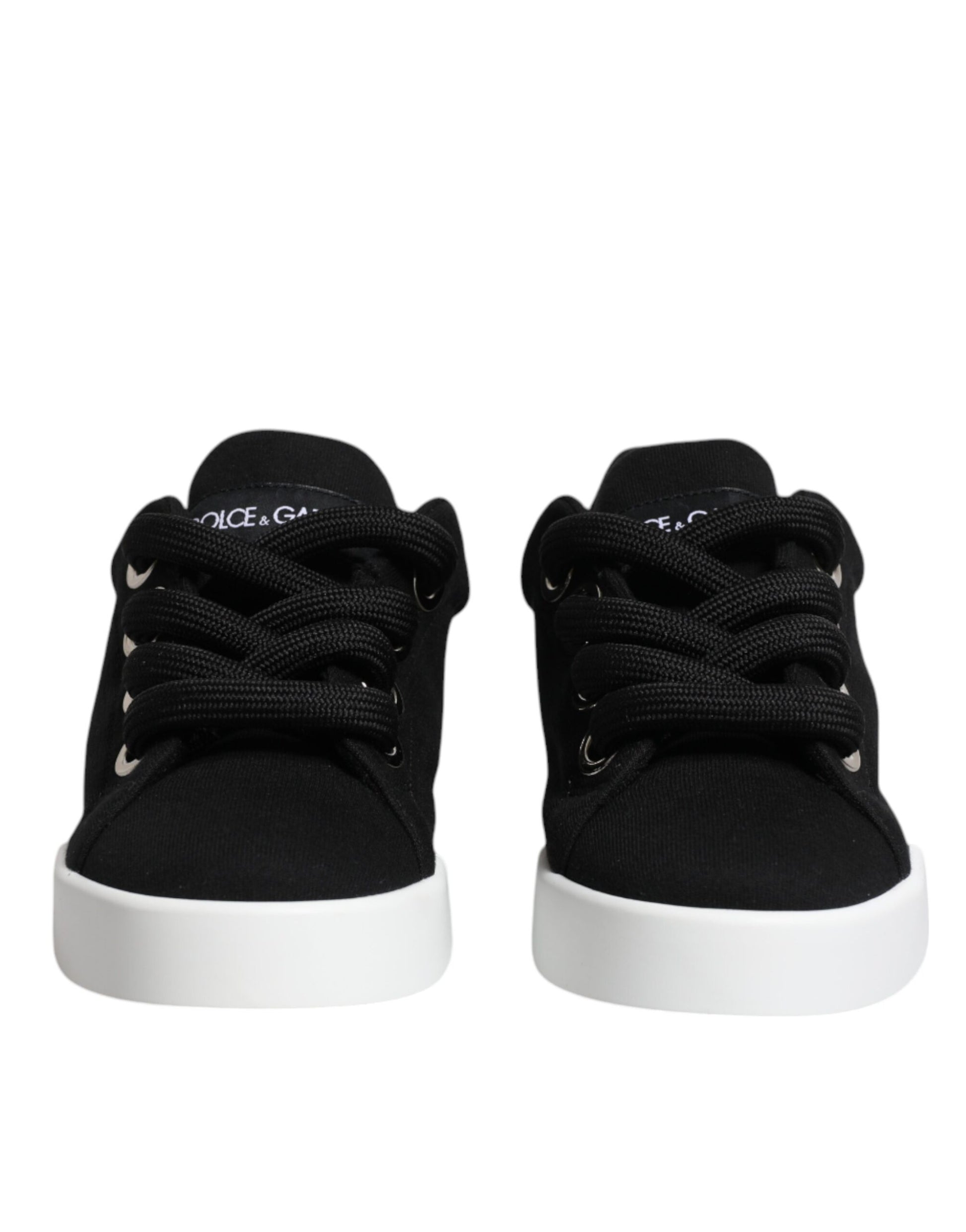 Dolce & Gabbana Black Portofino Low Top Sneakers Shoes Dolce & Gabbana