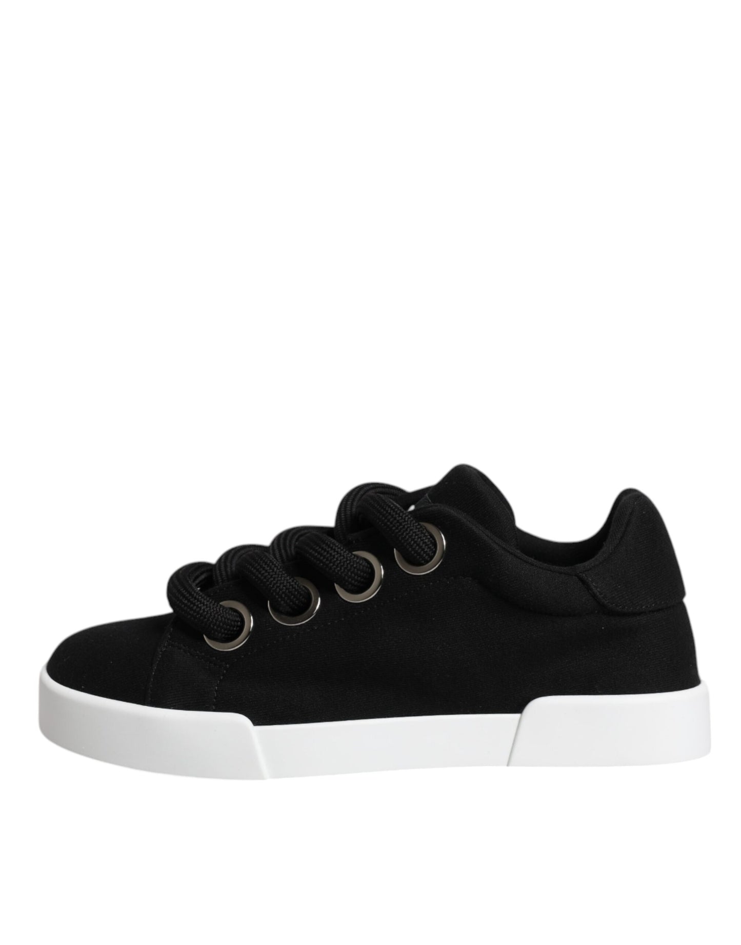 Dolce & Gabbana Black Portofino Low Top Sneakers Shoes Dolce & Gabbana