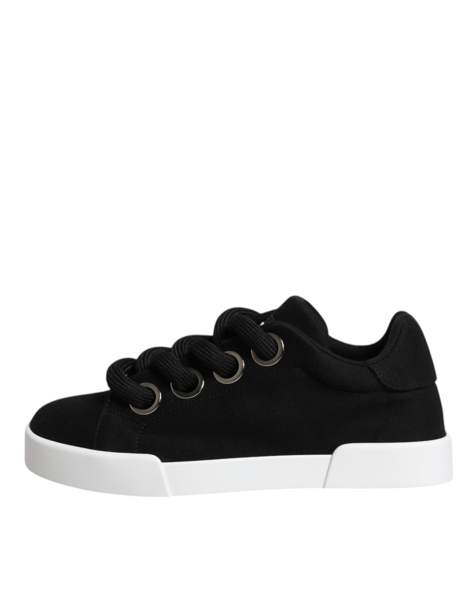 Dolce & Gabbana Black Portofino Low Top Sneakers Shoes Dolce & Gabbana