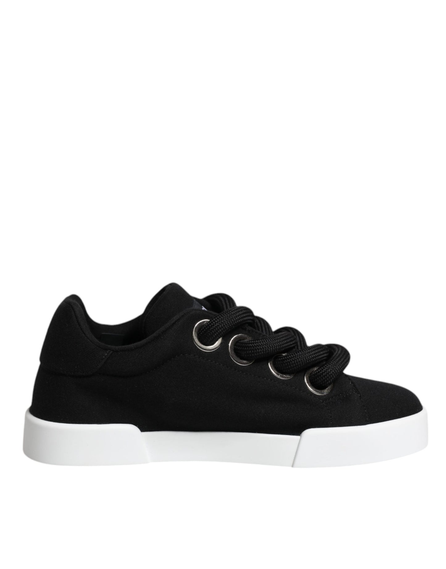 Dolce & Gabbana Black Portofino Low Top Sneakers Shoes Dolce & Gabbana