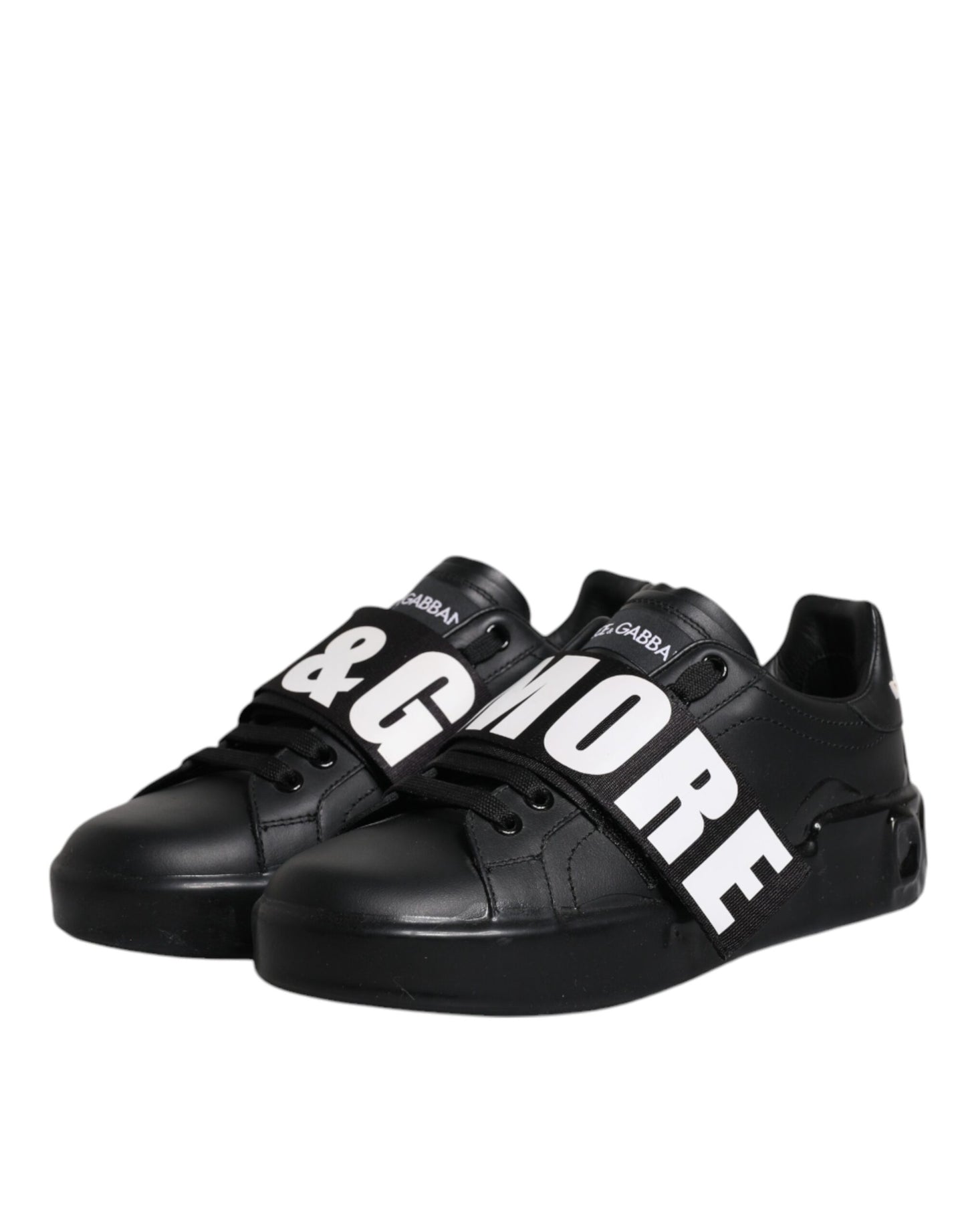 Dolce & Gabbana Black D&G AMORE Low Top Sneakers Shoes Dolce & Gabbana
