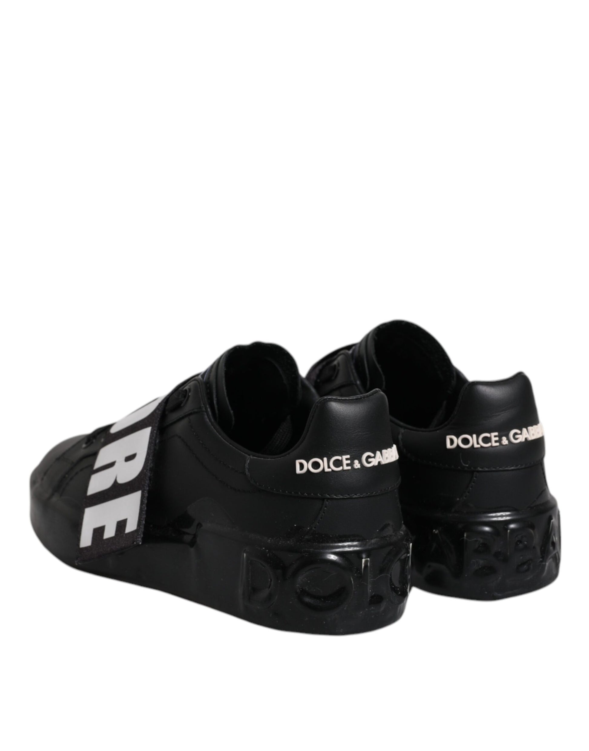 Dolce & Gabbana Black D&G AMORE Low Top Sneakers Shoes Dolce & Gabbana