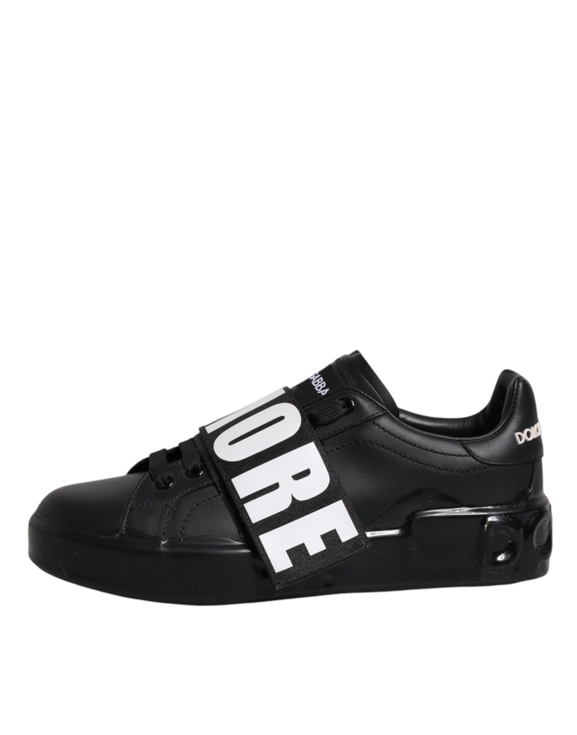 Dolce & Gabbana Black D&G AMORE Low Top Sneakers Shoes Dolce & Gabbana