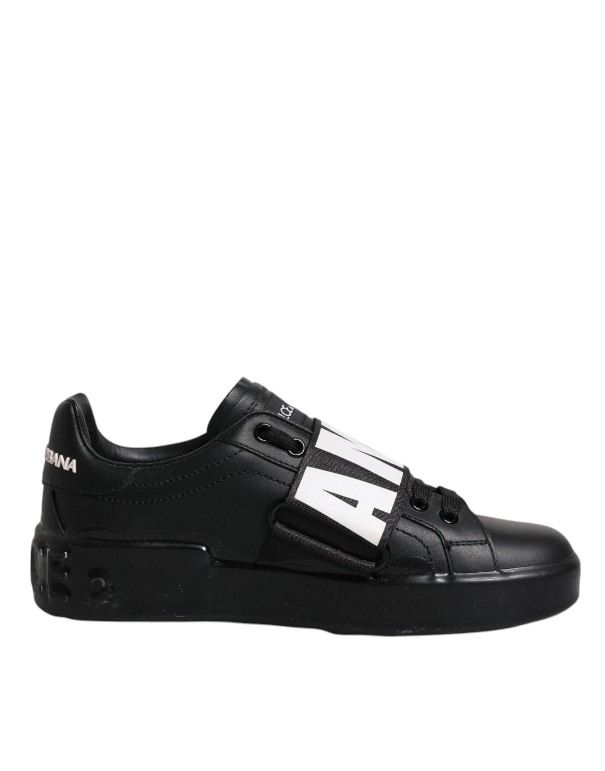 Dolce & Gabbana Black D&G AMORE Low Top Sneakers Shoes Dolce & Gabbana