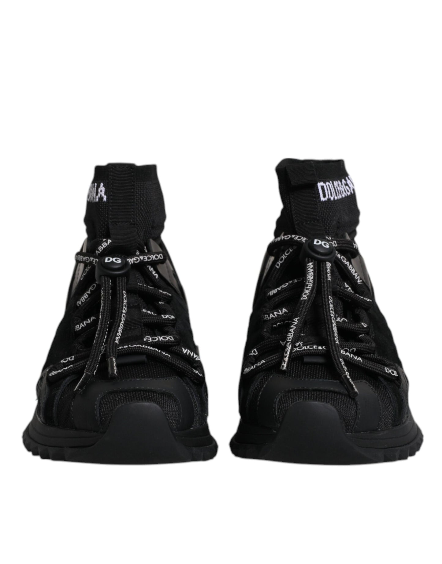 Dolce & Gabbana Black Sorrento Socks Logo Sneakers Shoes Dolce & Gabbana