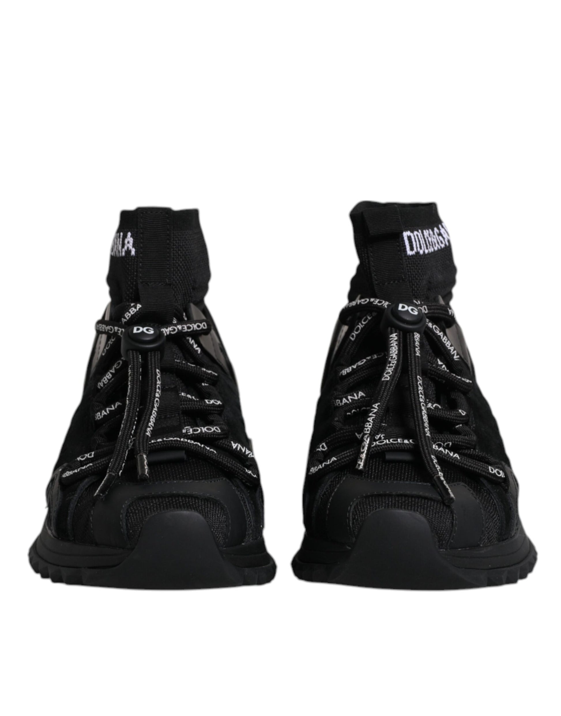 Dolce & Gabbana Black Sorrento Socks Logo Sneakers Shoes Dolce & Gabbana