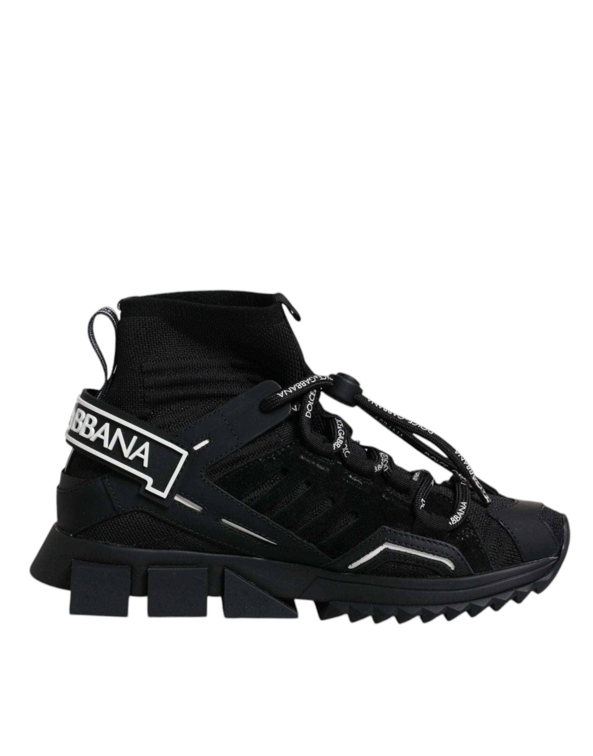 Dolce & Gabbana Black Sorrento Socks Logo Sneakers Shoes Dolce & Gabbana