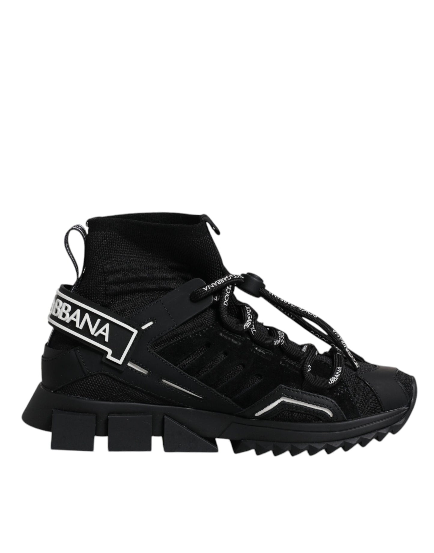 Dolce & Gabbana Black Sorrento Socks Logo Sneakers Shoes Dolce & Gabbana