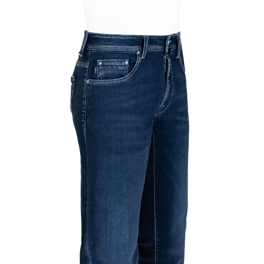 Tramarossa Blue Cotton Men Jean Tramarossa