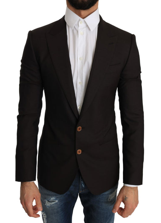 Dolce & Gabbana Brown Wool SICILIA Jacket Coat Blazer Dolce & Gabbana