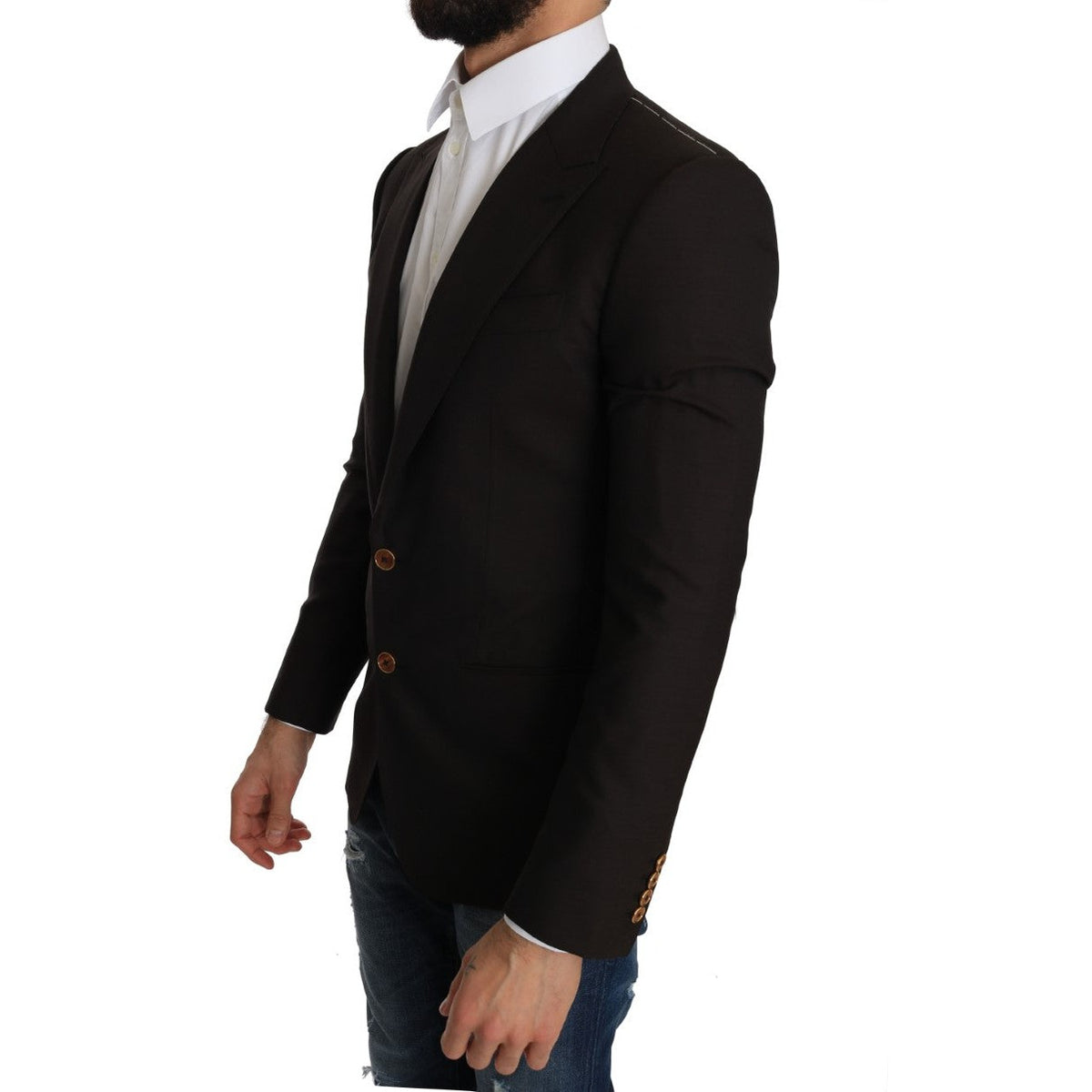 Dolce & Gabbana Brown Wool SICILIA Jacket Coat Blazer